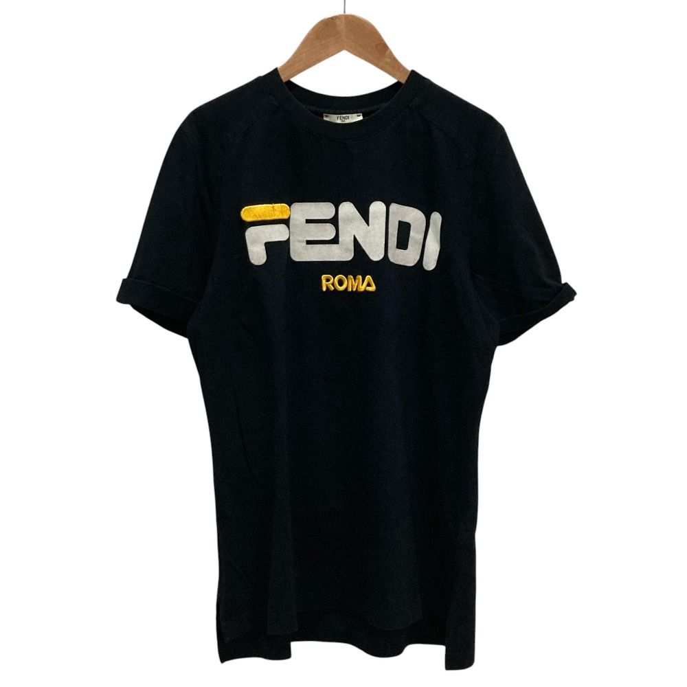 FENDI FILA フェンディ フィラ 2018年モデル ロゴ Tシャツ S ブラック レディース 古着 中古 USED 10,655円