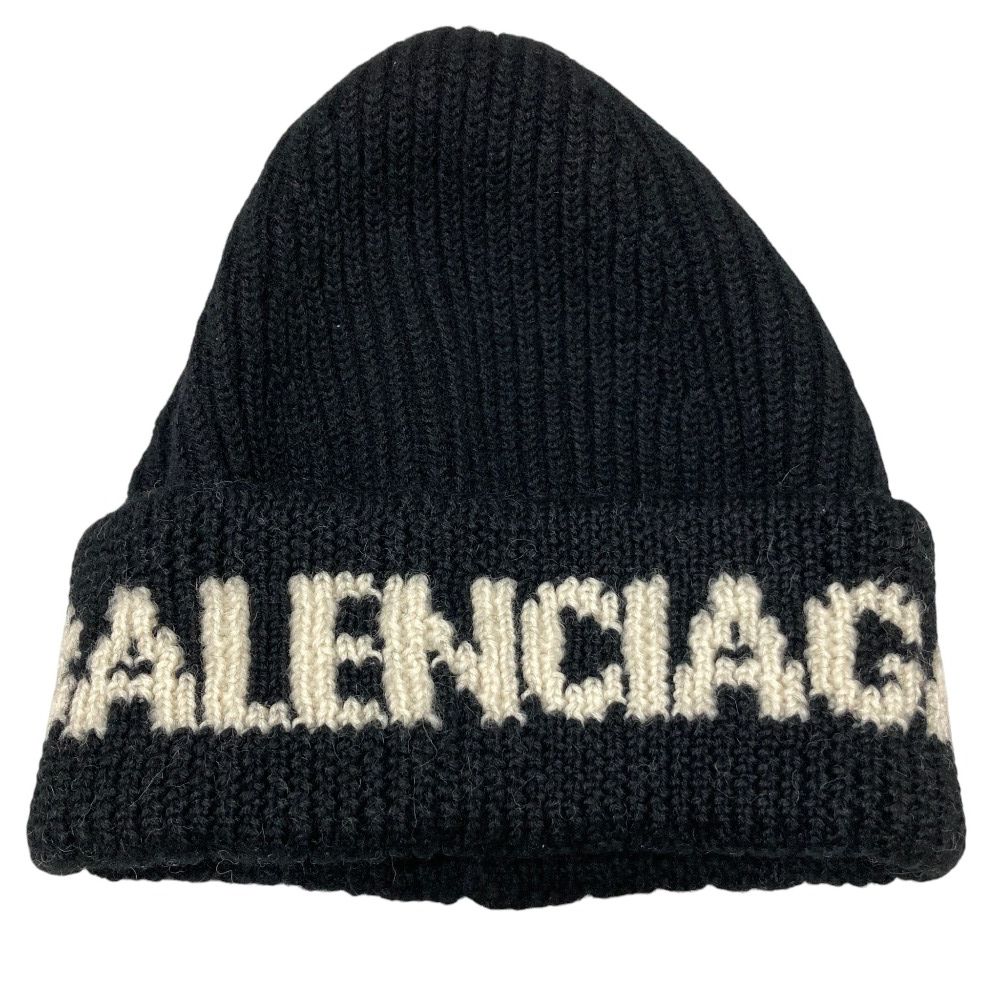 良品 BALENCIAGA バレンシアガ ニット帽 ビーニー 675327 UNIFIT ブラック メンズ レディース 古着 中古 USED 20,821円