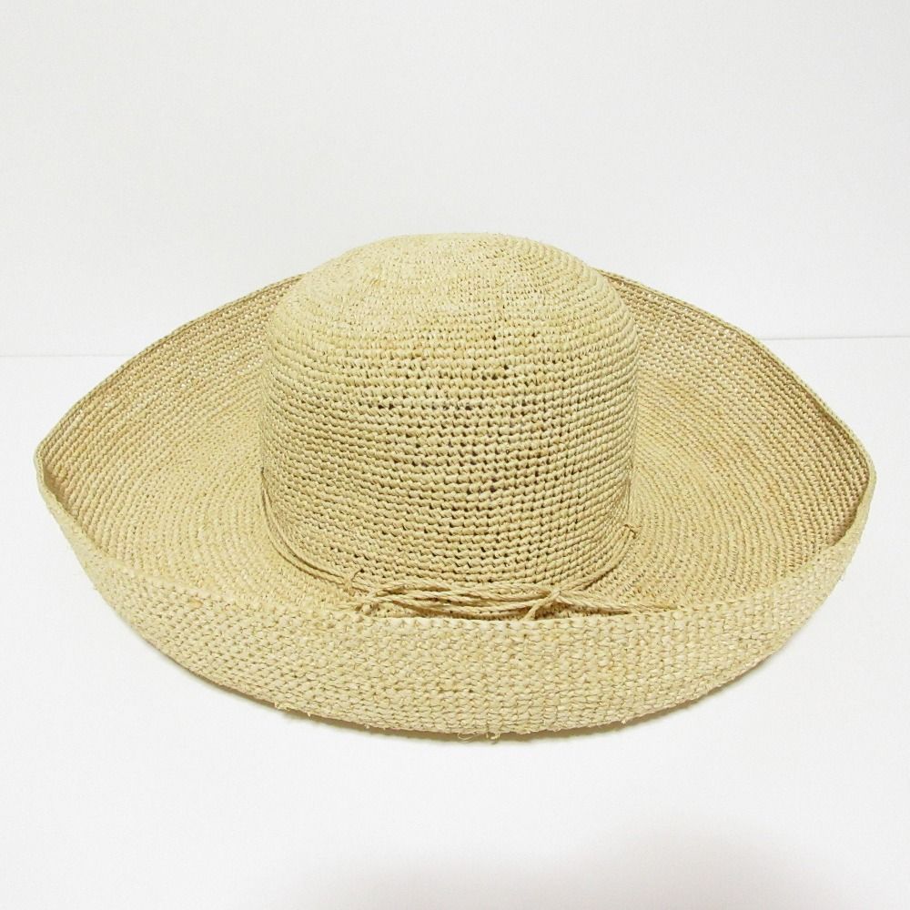 良品 HELEN KAMINSKI ヘレンカミンスキー ラフィアハット 帽子 ベージュ レディース 古着 中古 USED