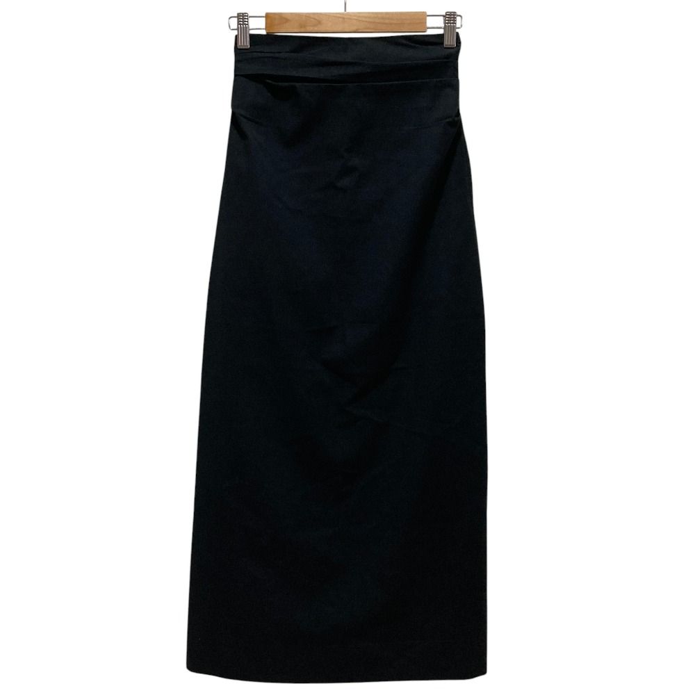 美品 Dries Van Noten ドリスヴァンノッテン ウエストギャザー バックスリット ロングスカート 2143828 サイズ36 ブラック レディース 古着 中古 USED