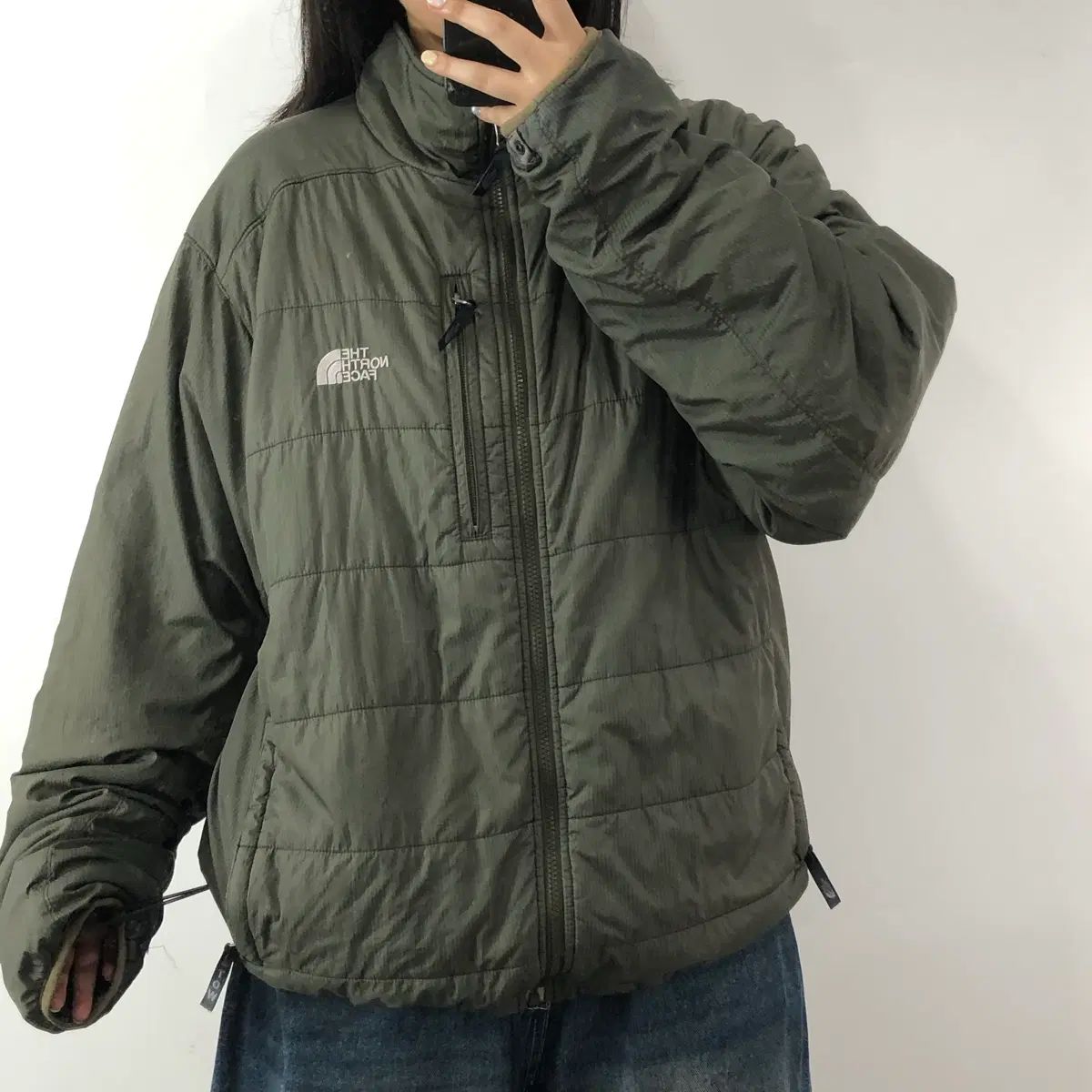 XL THE NORTH FACE ザノースフェイス プリマロフト オリーブ アウター