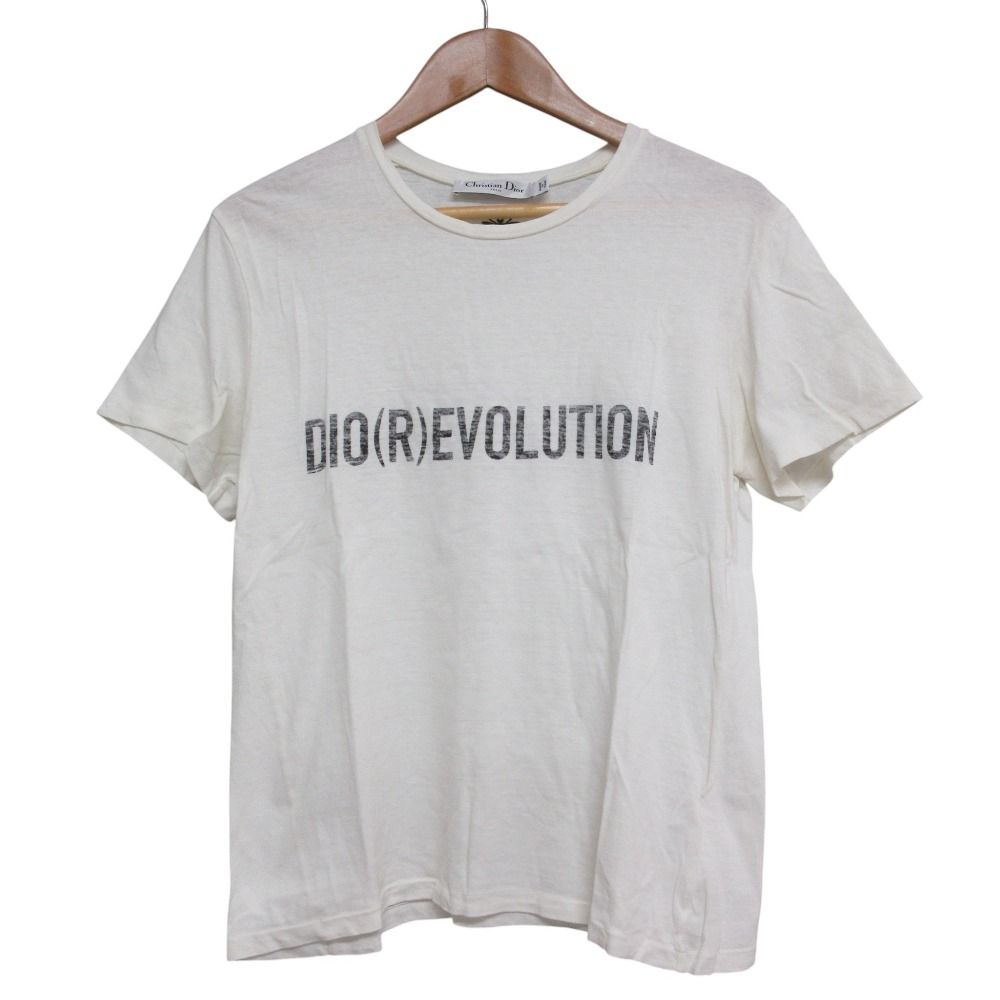 美品 Christian Dior クリスチャンディオール EVOLUTION フロントプリント Tシャツ 7E23503FB428 サイズS ホワイト レディース 古着 中古 USED 17,508円