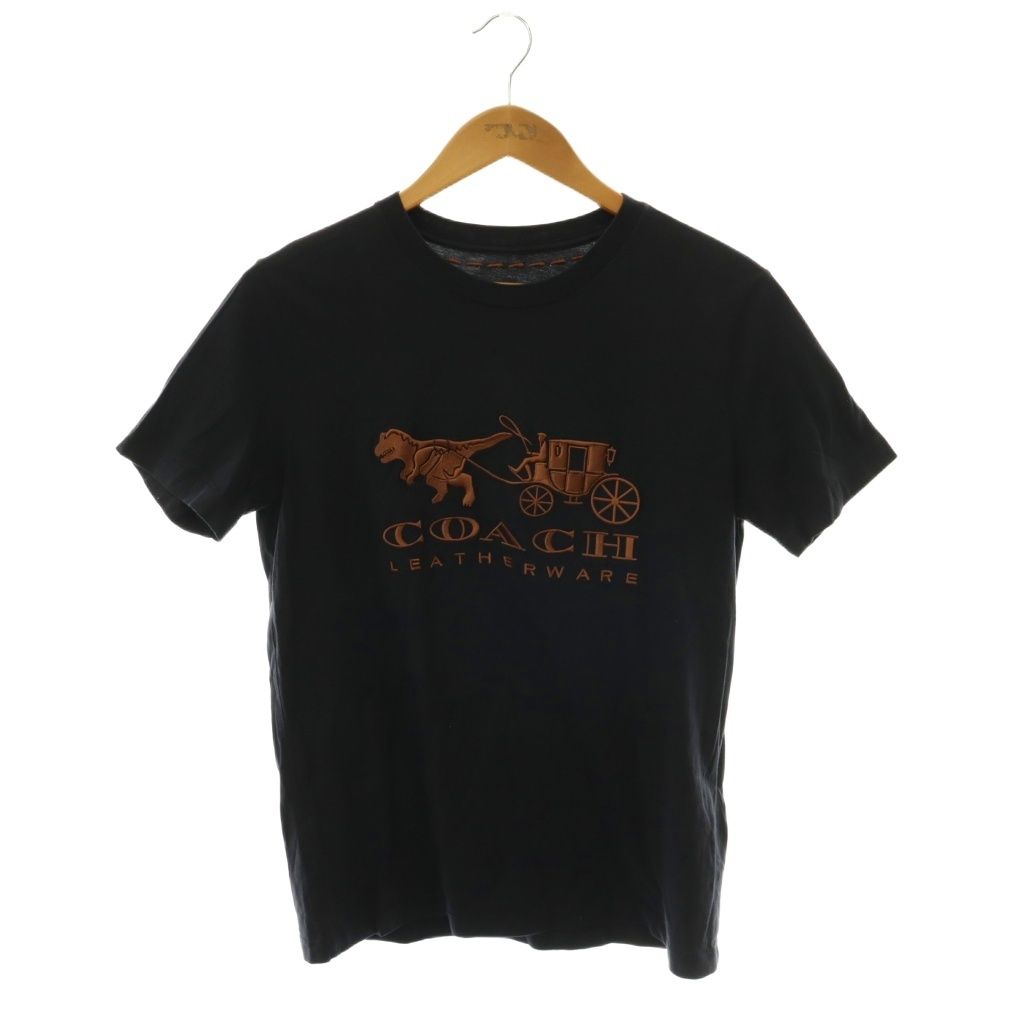 コーチ COACH レキシー アンド キャリッジTシャツ 半袖 ロゴ 刺繍 ブラック ブラウン /CX ■GY18