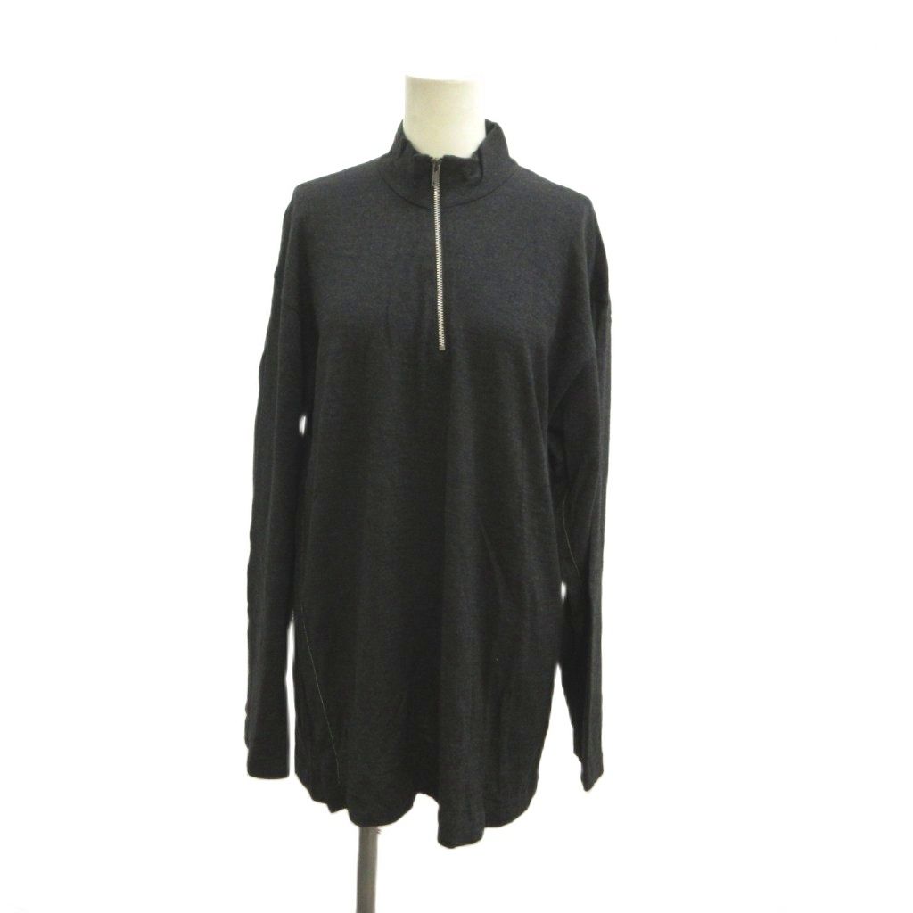 コムデギャルソンオム COMME des GARCONS HOMME 田中オム AD1996 プルオーバーシャツ ウール グレー ハーフジップ ハイネック 長袖 カットソー /YU ■GY18 19,425円