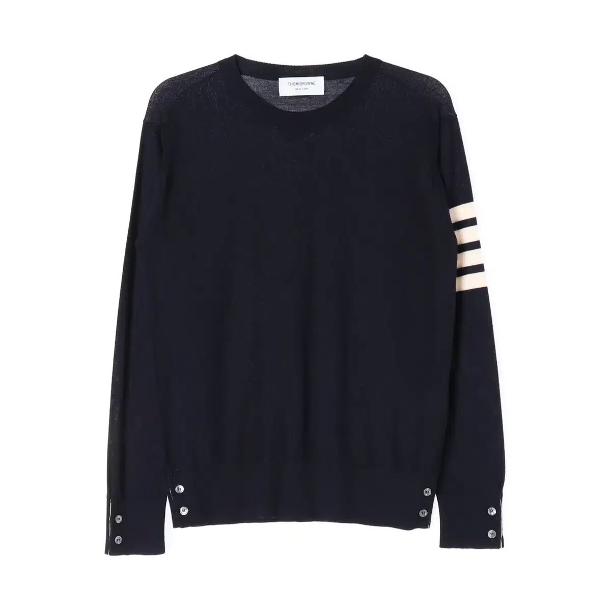 トム・ブラウン 22FW 4 バー メリノ ウール 100% ニット セーター ネイビー