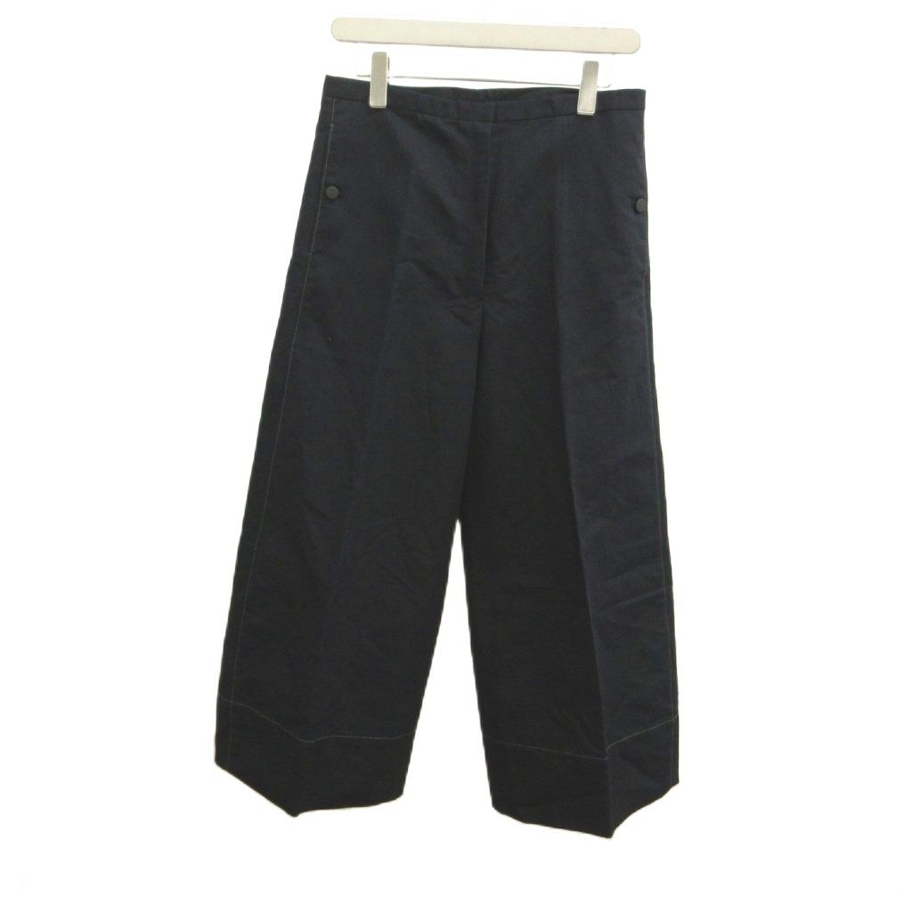 ルメール LEMAIRE ワイドパンツ 麻 リネン混 38 黒 ブラック ステッチ 無地 長ズボン ボトムス /YU ■GY20 23,175円
