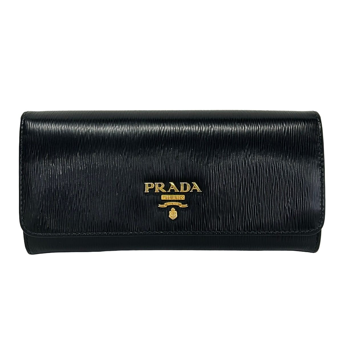 PRADA(プラダ) 長財布美品 - 1MH132 黒 レザー