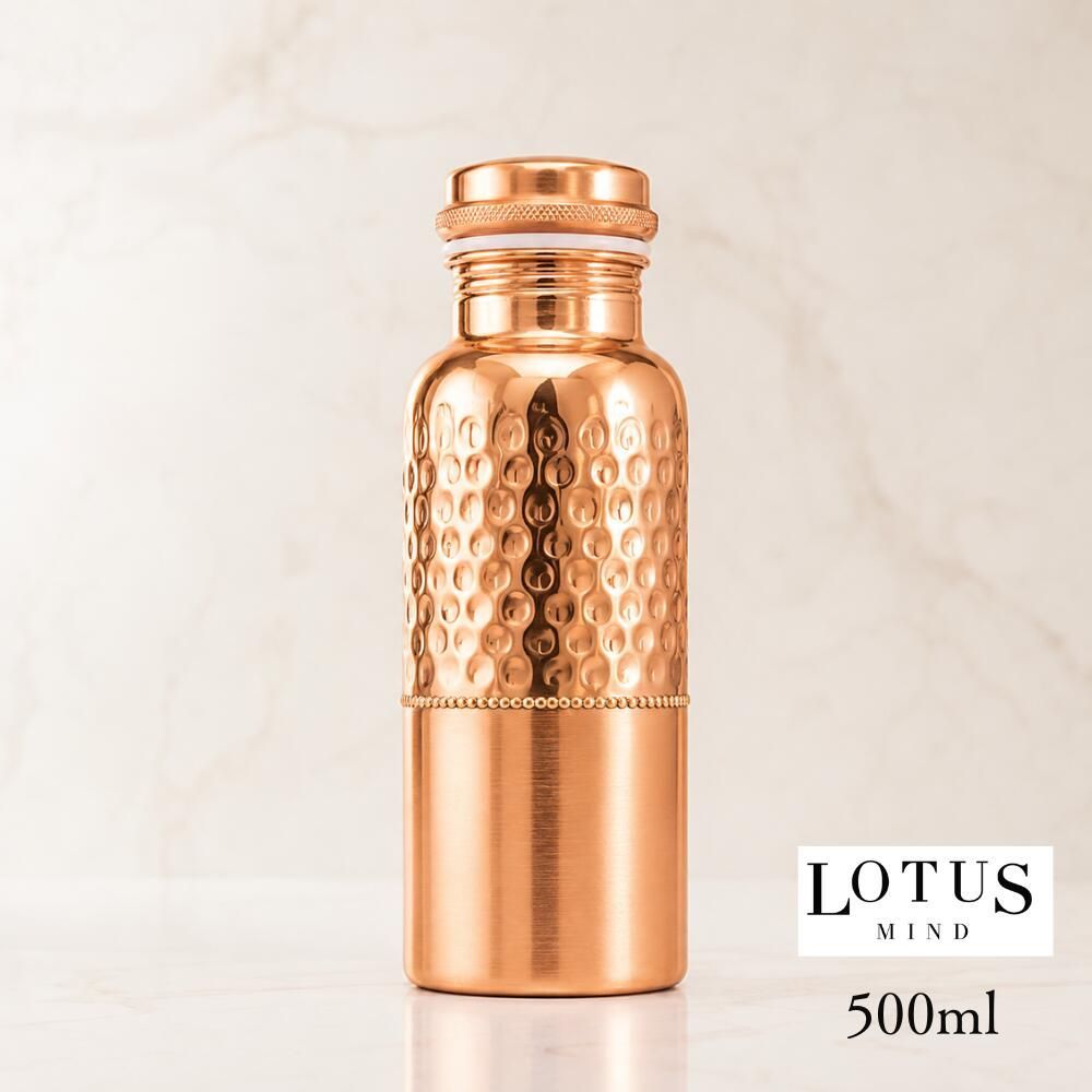 水筒 銅製 銅 500ml ウォーターボトル アーユルベーダ 手打ち 純銅 インド 健康 水筒 カップ ヨガ ギフト プレゼント 銅婚式 6,941円