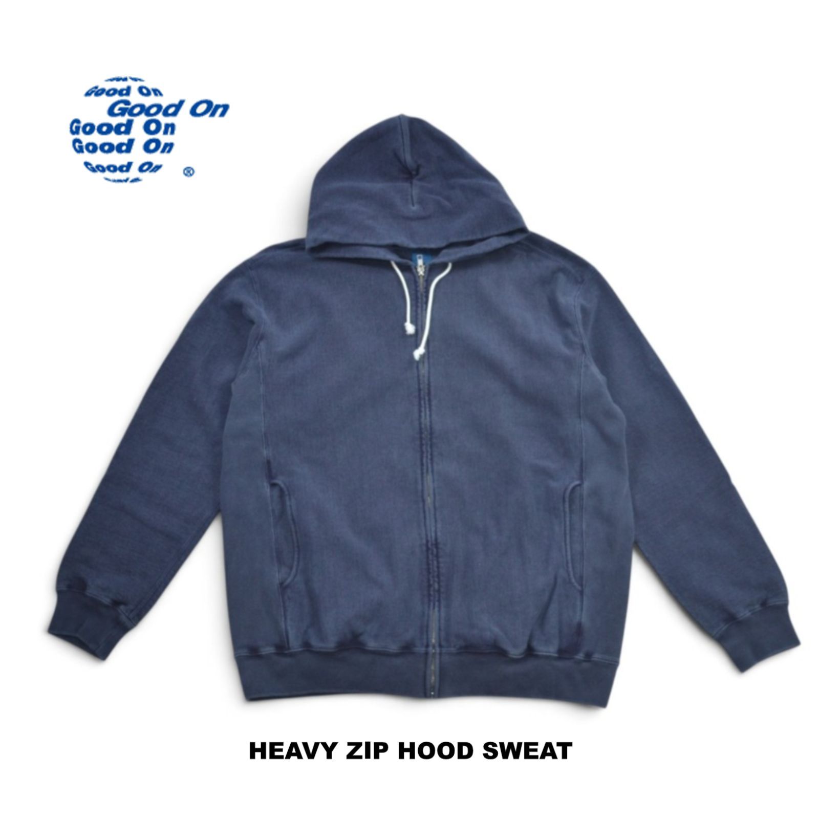 Good On HVY ZIP HOOD SWEAT P-NAVY / XL
