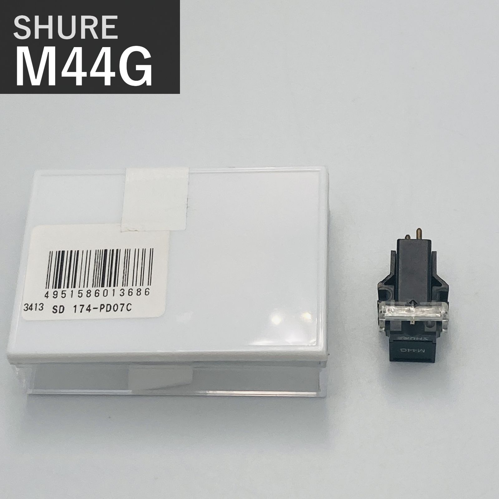 SHURE シュアー M44G フォノカートリッジ ブラック MM型 DJ用 0.7mil 丸針 レコード針 国内正規品 ターンテーブル アナログレコードプレーヤー用 スクラッチ ミックス スピン対応 定番モデル 純正スタイラスガード・専用ケース付属