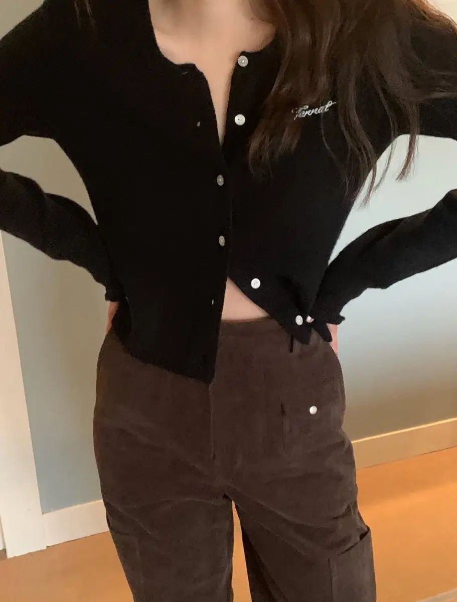 TANNAT カシミア ラウンド カーディガン ブラック
