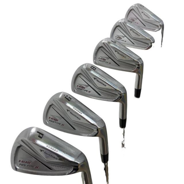 【中古】 ブリヂストン TOURSTAGE X-BLADE 705 TYPE M 6S アイアンセット IR Dynamic Gold (フレックスS) メンズ 男性用 右利き 右用 Dランク ゴルフクラブ