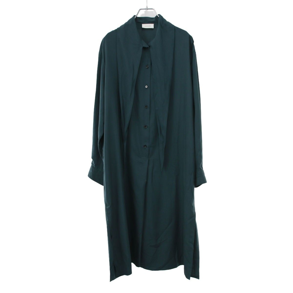 LEMAIRE ルメール 21AW タイネックドレス ワンピース DR412 LF634 グリーン 34