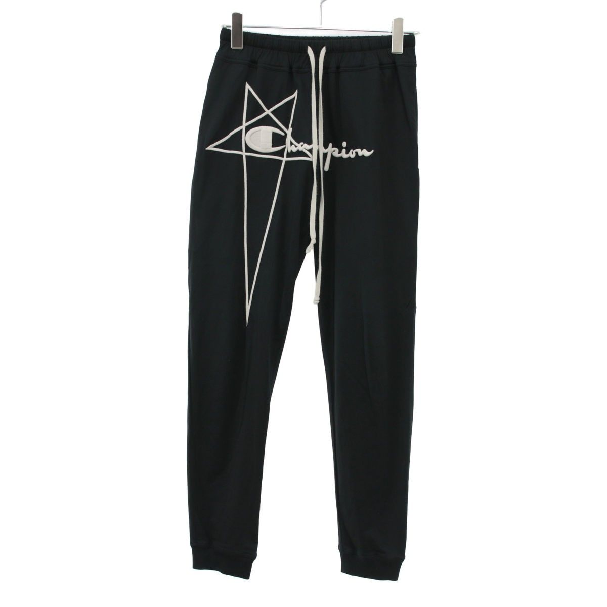 Rick Owens×Champion リックオウエンス×チャンピオン エンブロイダリーイージージョガーパンツ CM02C9242-CHJEG ブラック XS