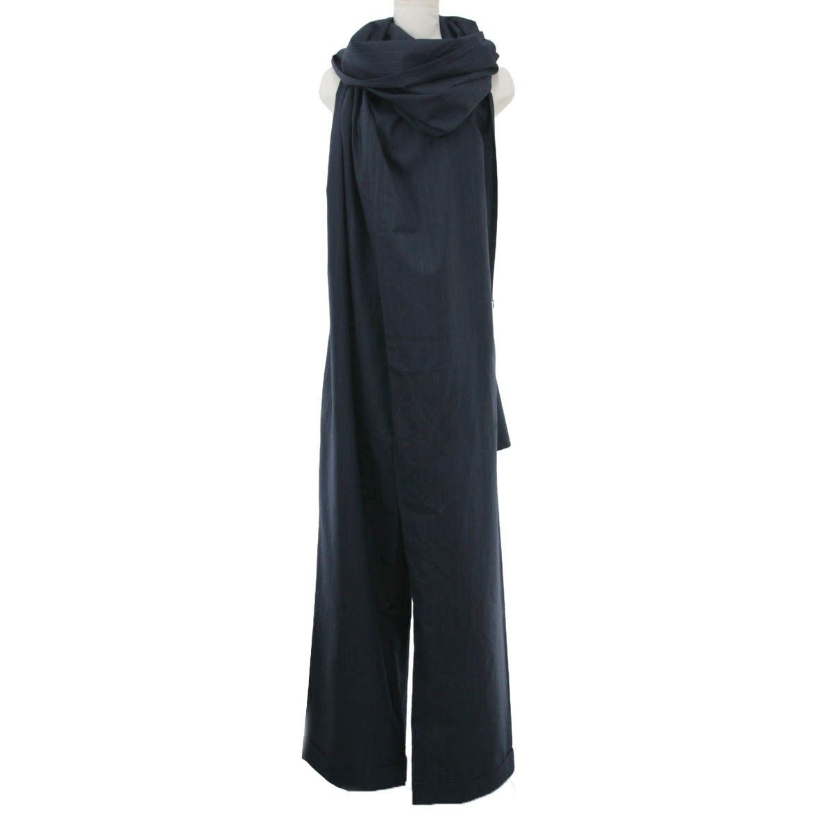 Yohji Yamamoto FEMME ヨウジヤマモト ファム 1998SS ストライプ ストールデザイン トラウザーパンツ FJ-P01-118 ネイビー XS 125,500円