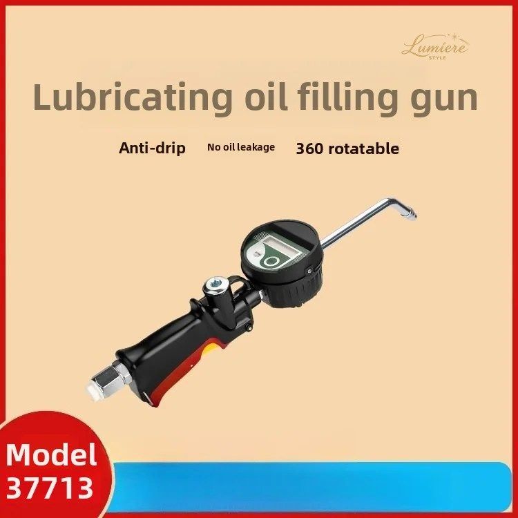 MANUAL DIGITAL METERING LUBRICATING OIL GUN AMERICAN STYLE NOZZLE GEAR OIL HYDRAULIC OIL QUANTITATIVE DISPENSING TOOL