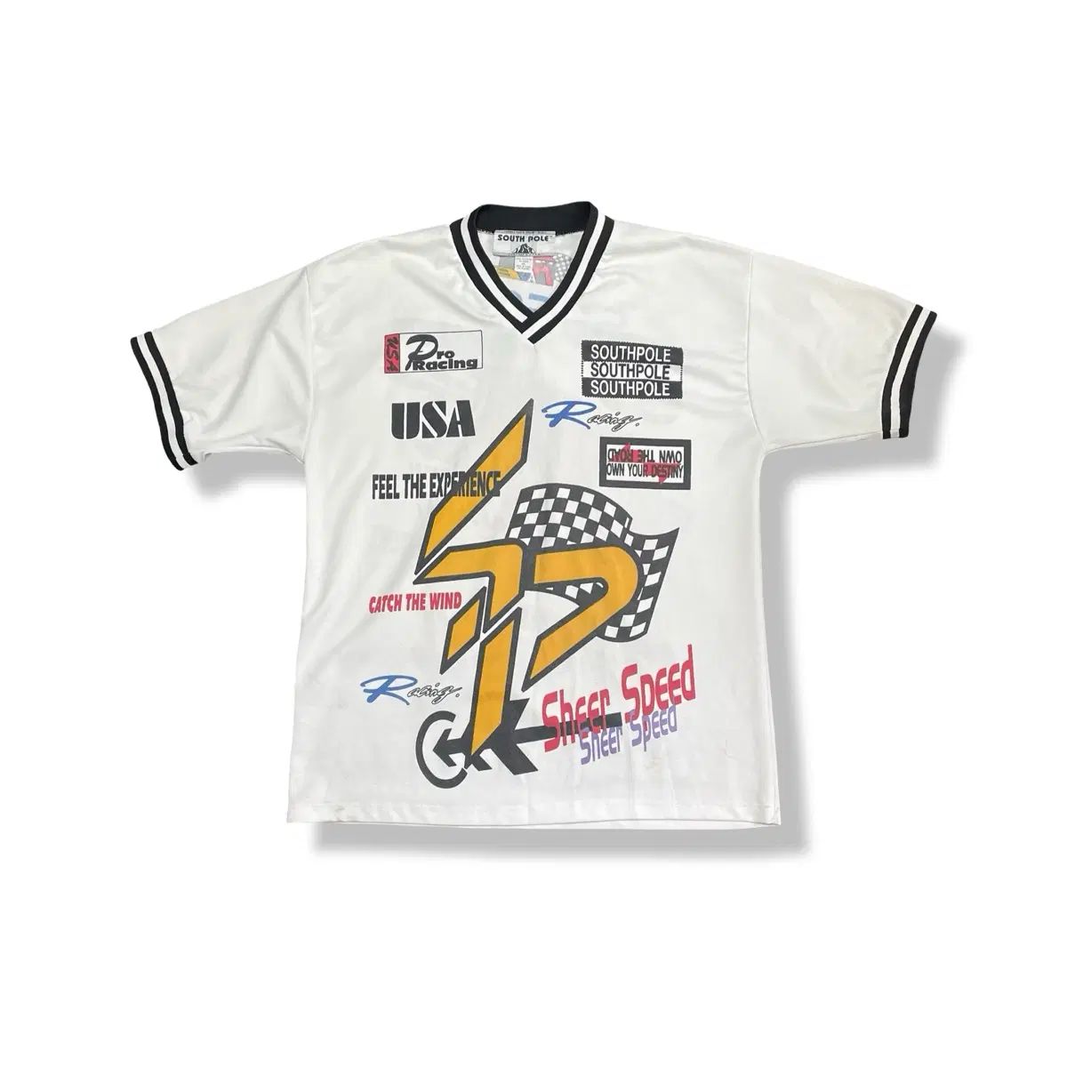 XL サウスポール 90s ヴィンテージ レーシング 半袖 Tシャツ 白 9,537円