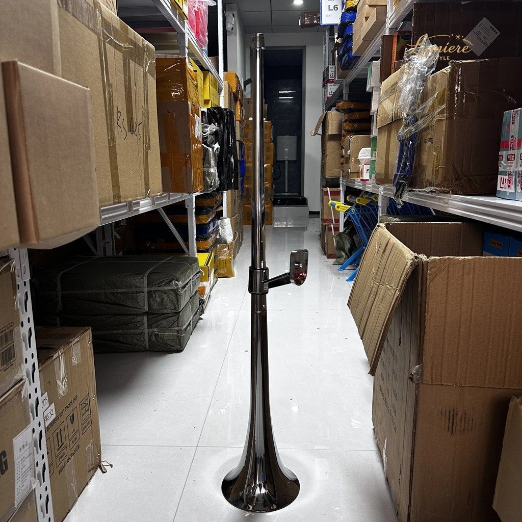 LOW FREQUENCY ELECTRIC AIR HORN ASSEMBLY 100CM ROUND MOUTH SINGLE TUBE HORN ACCESSORY COMMERCIAL TRUCK
