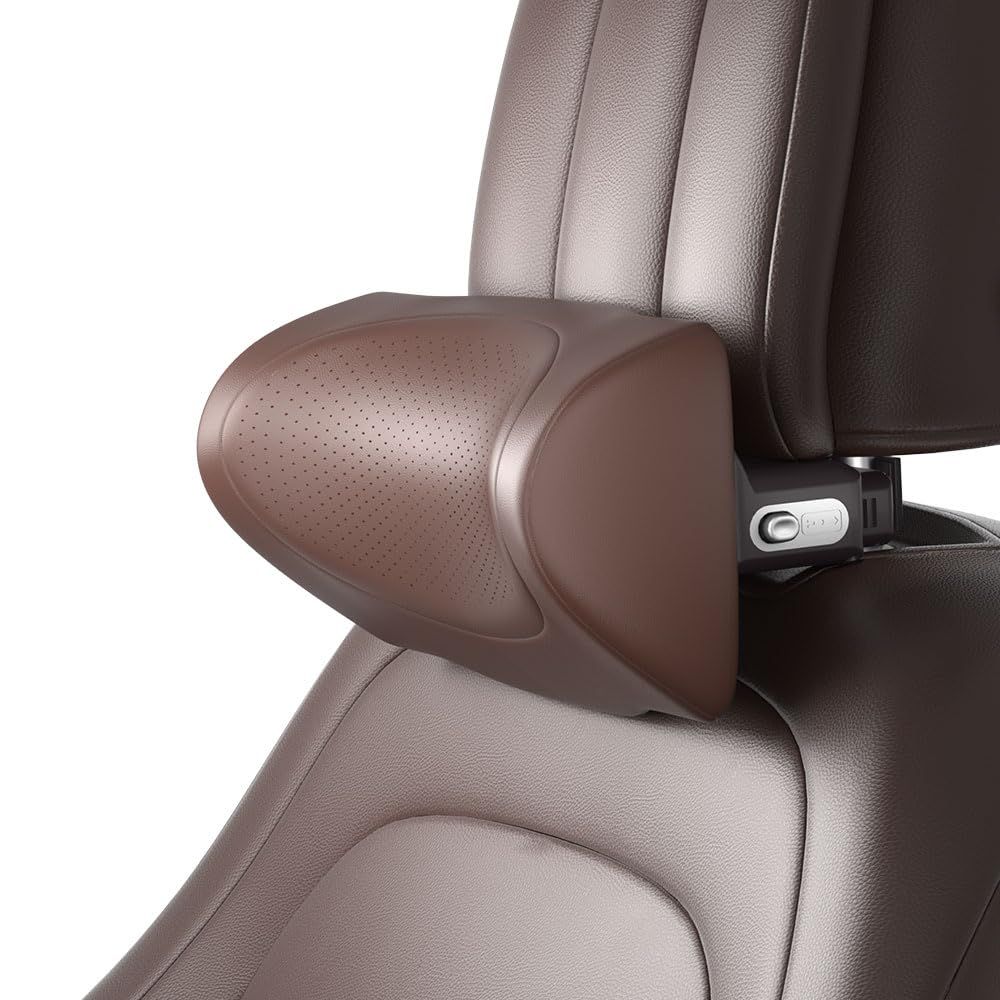 CANLER 車ヘッドレスト ネックパッド 車 首 クッション 調節可能 車用 ヘッドレスト 首枕 頚椎サポート 運転席 旅行 ドライブ (ブラウン)t e2f7a224