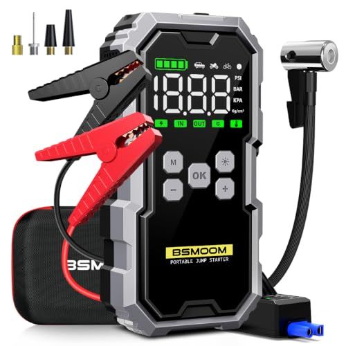 ☆新品☆ジャンプスターター兼エアコンプレッサー 6000A すべてのガソリン車・10.0Lディーゼル車対応 | 150PSI, 自転車/バイク/車対応, 機能, LEDライト, USB急速充電 66196d4f