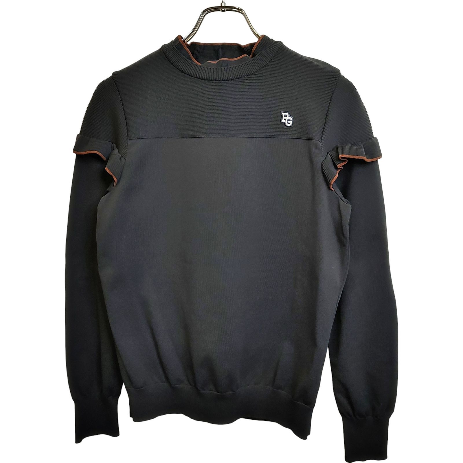 PEARLY GATES パーリーゲイツ ゴルフ 23AW L/S Knit Sweater 長袖 ニットセーター 055-3274004 2 ブラック レディース