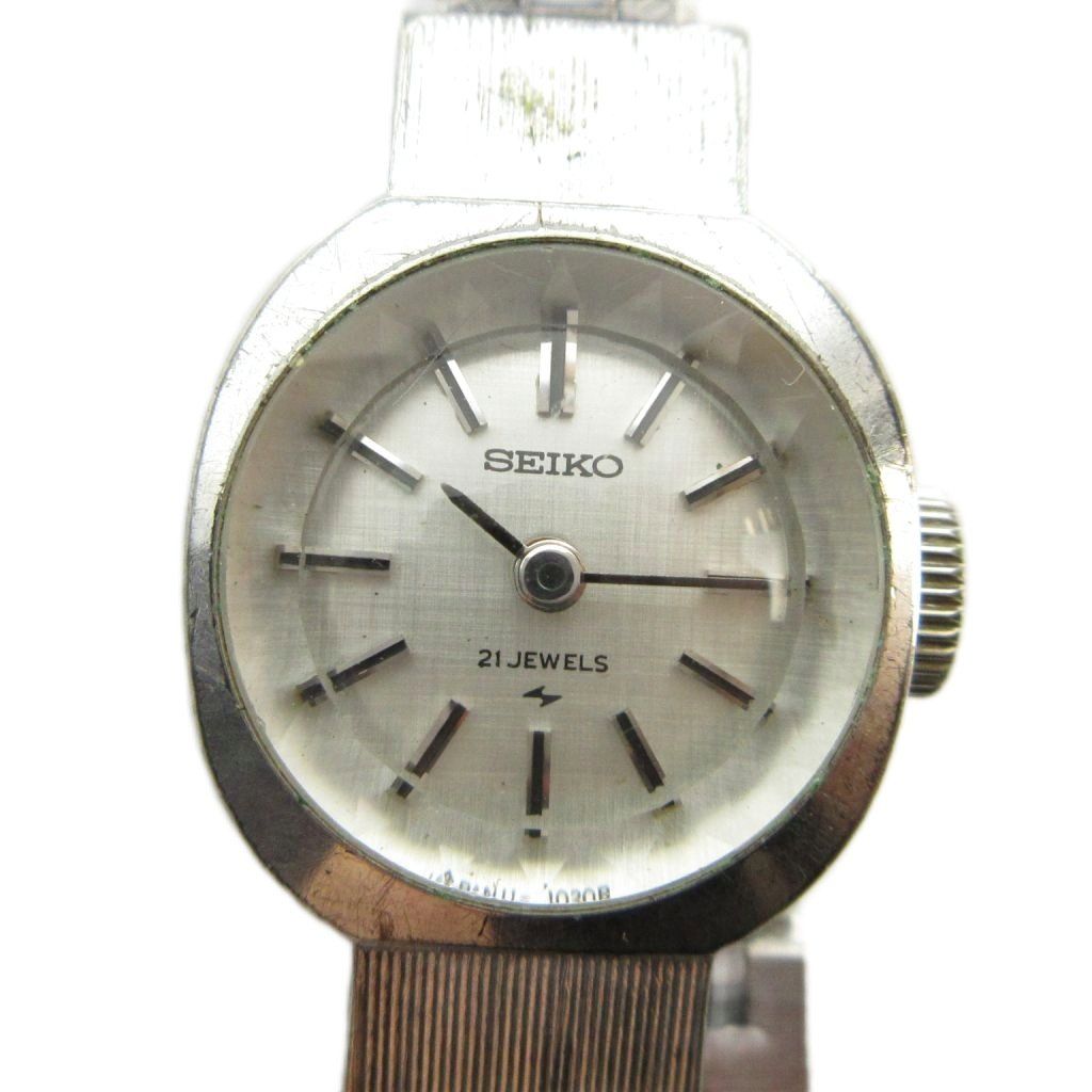 Seiko SEIKO 11-0340 watch watch hand-wound logo silver color ■GY18/MQ