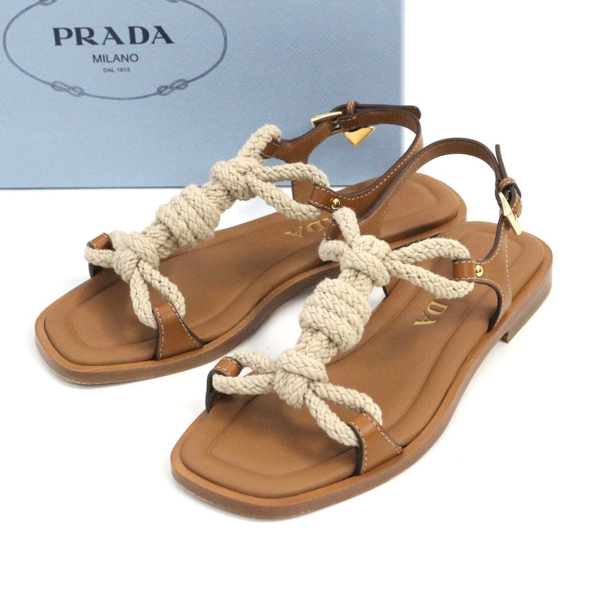 PRADA プラダ ロープデザインサンダル 35 1X994N