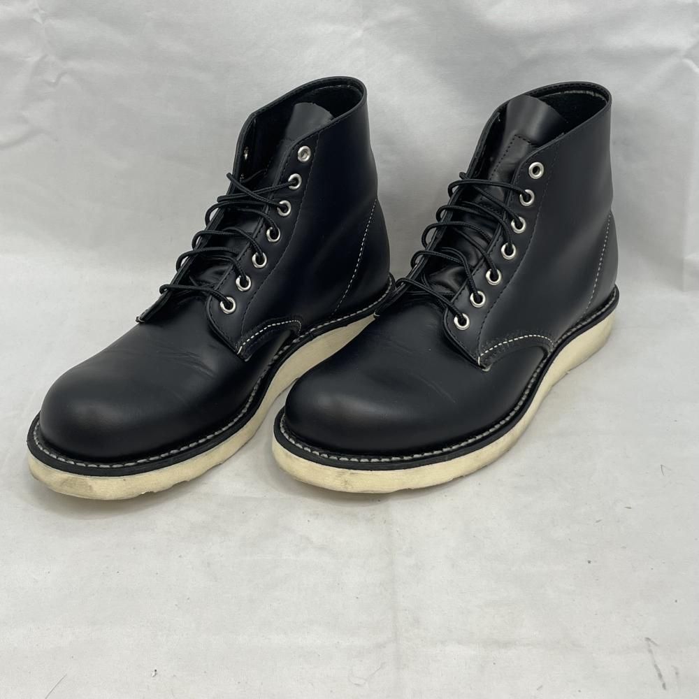 【中古】RED WING 6inch　Classic　Round　ﾌﾞﾗｯｸ　ｻｲｽﾞ26ｲﾝﾁ[79]