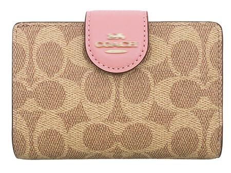 [Ｍｙ　Ｏｒｇａｎｙｅｅ] レディース 財布 通販 L型 ショルダー二つ折り財布 ミディアム コーナー ジップウォレット シグネチャー キャンバス アウトレット (タン×ピンクペタル) [並行輸入品]pms f7b796e0
