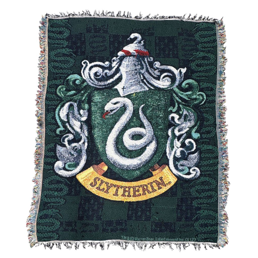 vintageラグ ブランケット マルチカバー タペストリー ハリーポッター スリザリン 蛇 Rug Blanket Harry Potter 4462