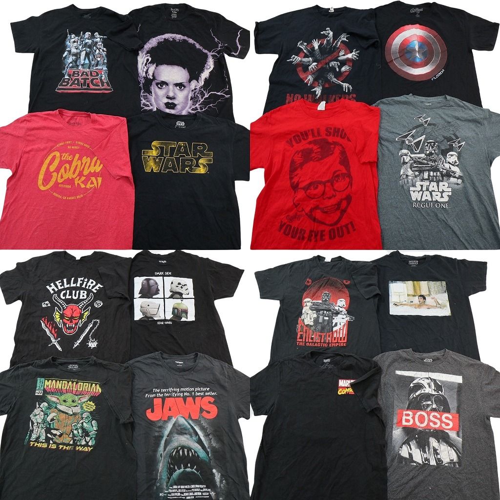古着卸 まとめ売り 映画・ドラマ Tシャツ 16枚セット ( メンズ L ) ジョーズ ストレンジャーシングス ホラー 中古 古着 NG2919 13,206円