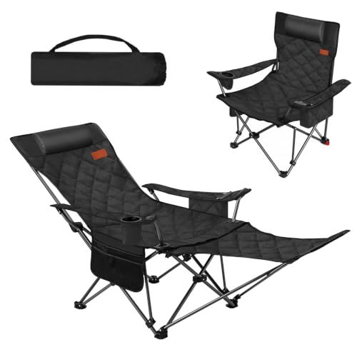 DesertFox リクライニングチェア キャンプ椅子 単品/セット 4way 仮眠 昼寝 4段階調整 四季適用 アウトドアチェア クーラーボックス付き 【耐荷重150kg】コンパクト 折りたたみチェア 軽量 イス 【 独自開発のカップホルダー】携帯便利 Ju