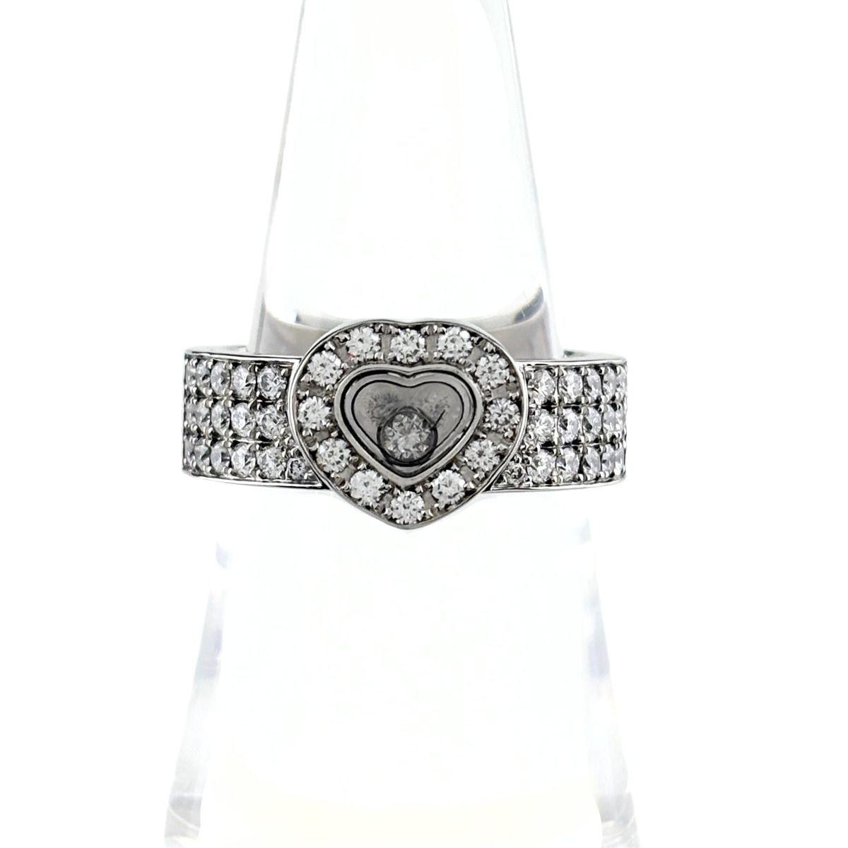 ショパール Chopard ハッピーダイヤモンド ハート 指輪 メレダイヤ リング 12.5号 750 ダイヤモンド レディース 【中古】