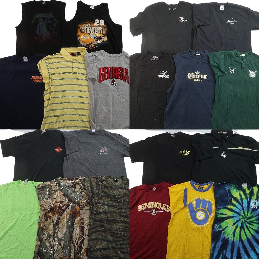 古着卸 まとめ売り Tシャツ トップス 20枚セット ( メンズ XL ) ポロシャツ チャプス ノースリーブ リンガーT 企業 中古 古着 NG3040 9,940円