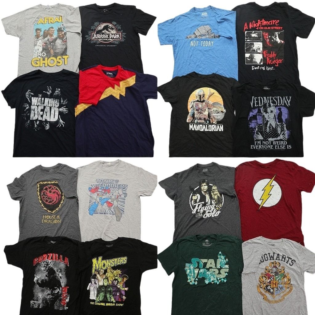 古着卸 まとめ売り 映画・ドラマ Tシャツ 16枚セット ( メンズ M ) ホラー ウォーキングデット ハリーポッター ゴジラ 中古 古着 NG3042 13,764円