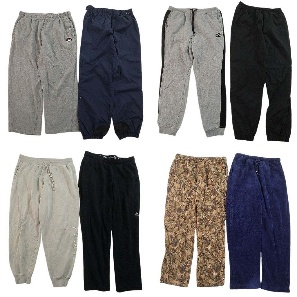 古着卸 まとめ売り ブランド パンツ 8枚セット ( メンズ Ｌ ) コロンビア チャップス リーボック オールドネイビー アンブロ 中古 NG3131