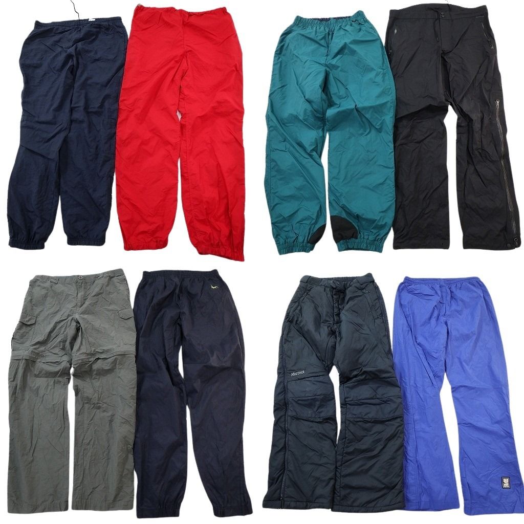 古着卸 まとめ売り ブランド パンツ 8枚セット ( メンズ L ) マーモット リーボック コロンビア ヘリーハンセン 中古 古着 NG3178