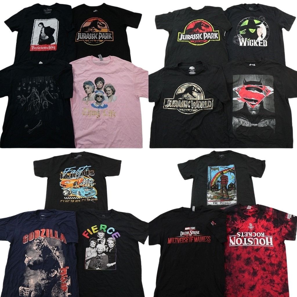 古着卸 まとめ売り 映画・ドラマ Tシャツ 14枚セット ( メンズ M ) ドクターストレンジ エルム街の悪夢 ストレンジャーシングス NG3254