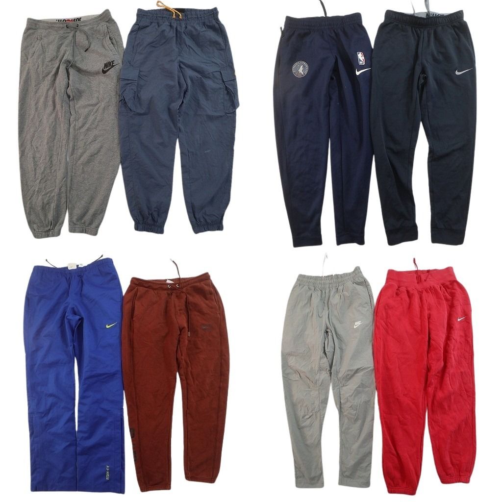 古着卸 まとめ売り ナイキ パンツ 8枚セット ( メンズ S ) スウェット スウォッシュロゴ プロチーム NBA ジョガー 中古 古着 NG3266