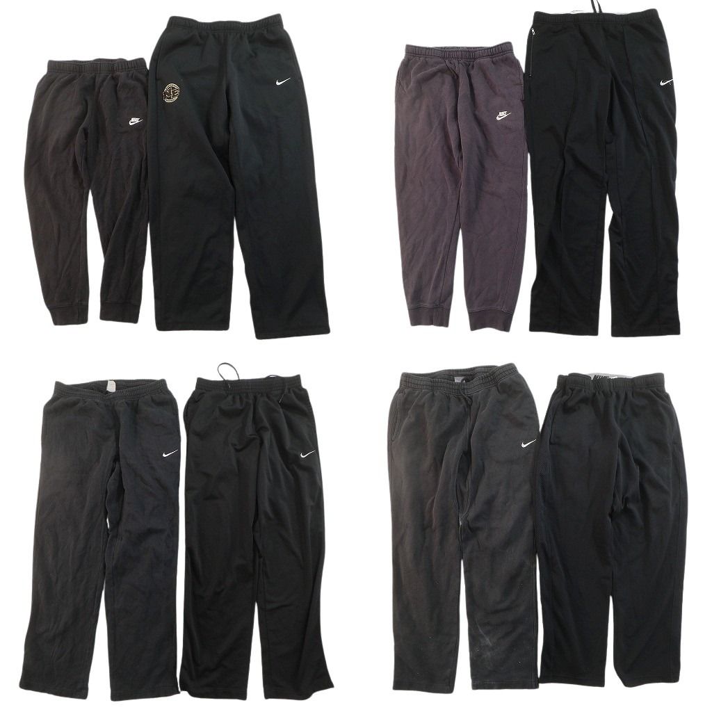 古着卸 まとめ売り ナイキ パンツ 8枚セット ( メンズ L ) イージーパンツ ブラック スウェット ジョガーパンツ 中古 古着 NG3271 10,508円
