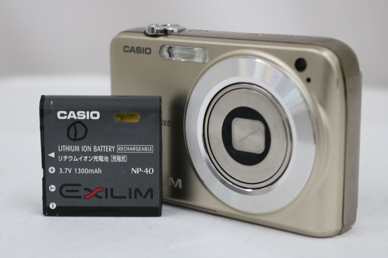 [반품 보증] 카시오 카시오 엑실림 EX-Z1050 3x 컴팩트 디지털 카메라 (골드 배터리 포함) e17016
