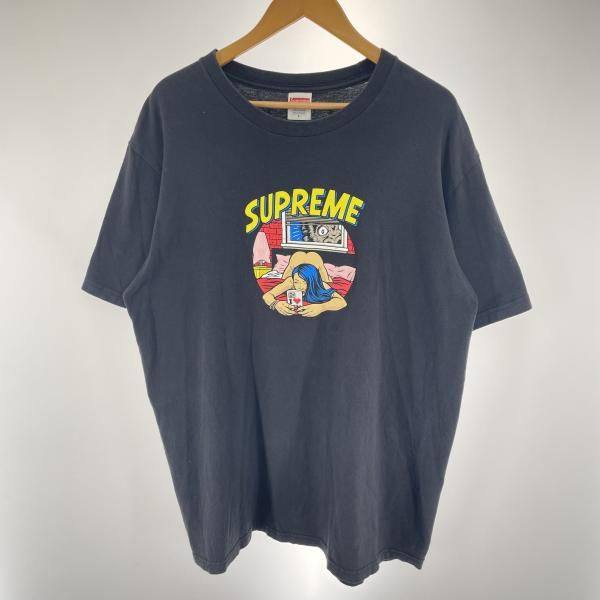 【中古】Supreme 25ss Bedroom Tee サイズL 黒 汚れ・使用感あり[91]