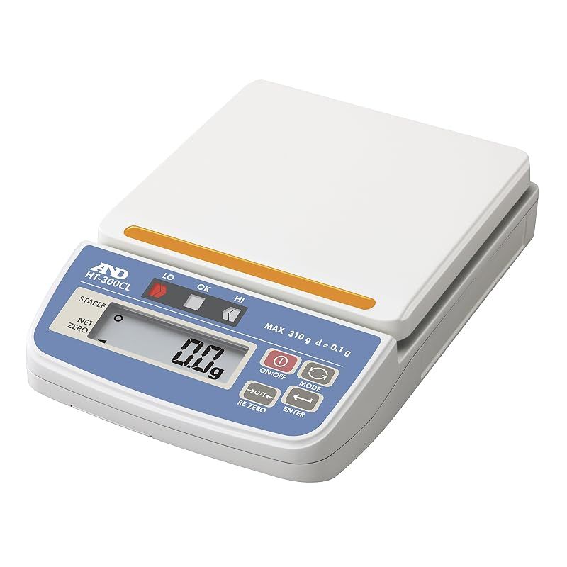 【新品】 A&D コンパレータライト付きデジタルはかり HT-300CL ≪ひょう量:310g 最小表示:0.1g 皿寸法:132(W)*130(D)mm 検定無≫ 0
