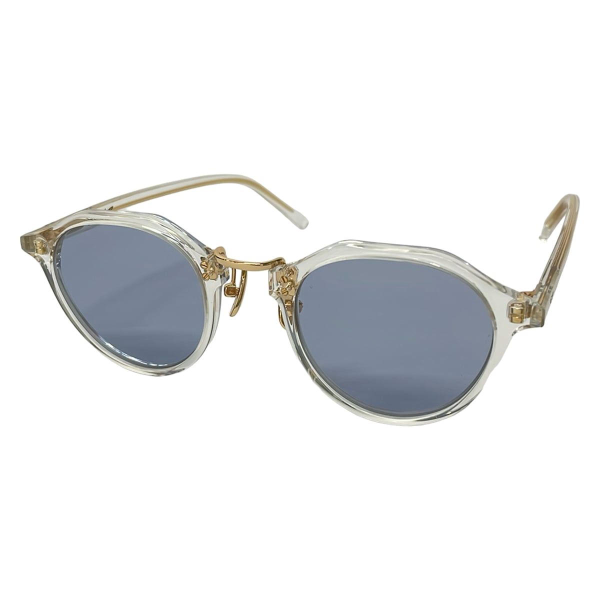 A.D.S.R.(エーディーエスアール) サングラス美品 SATCHMO 03 クリア×ゴールド
