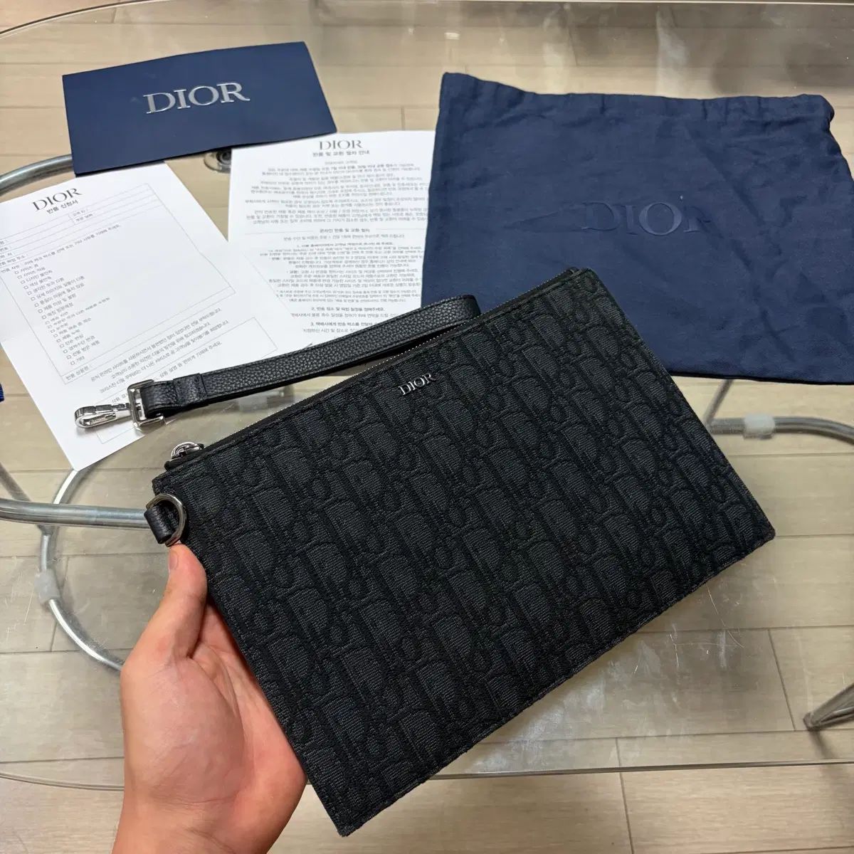 【ほぼ新品/最安値】ディオール オブリーク A5 クラッチバッグ