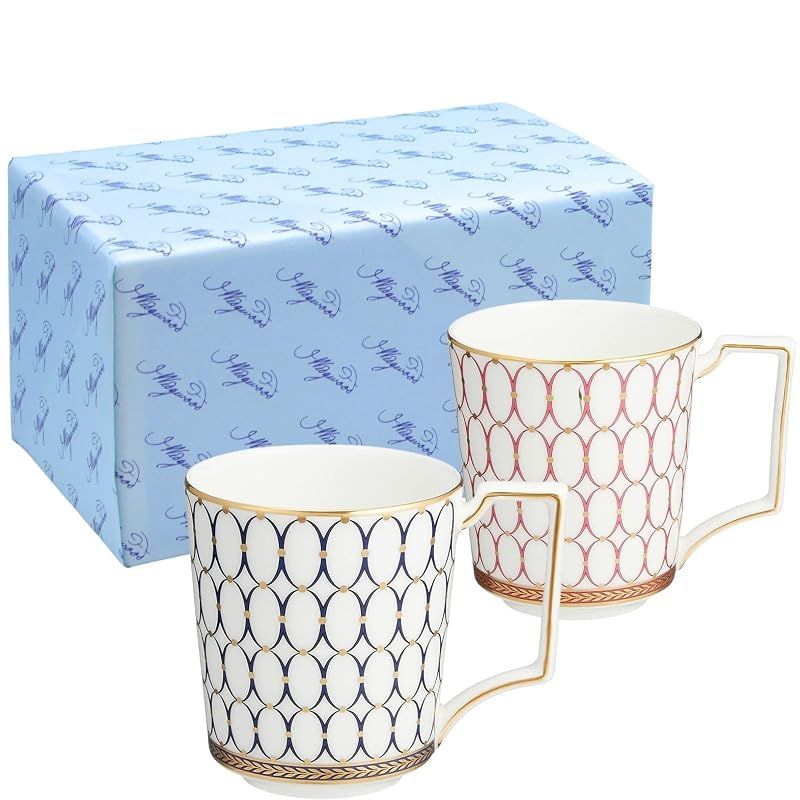 【新品】 【ウェッジウッド(Wedgwood) 公式ギフトラッピング】 ルネッサンス ゴールド マグカップ ペア 300ml ピンク・ブルー 食器 クリスマスプレゼント 結婚式 ギフト 引越し祝い aW1053120 正規輸入品 11,061円