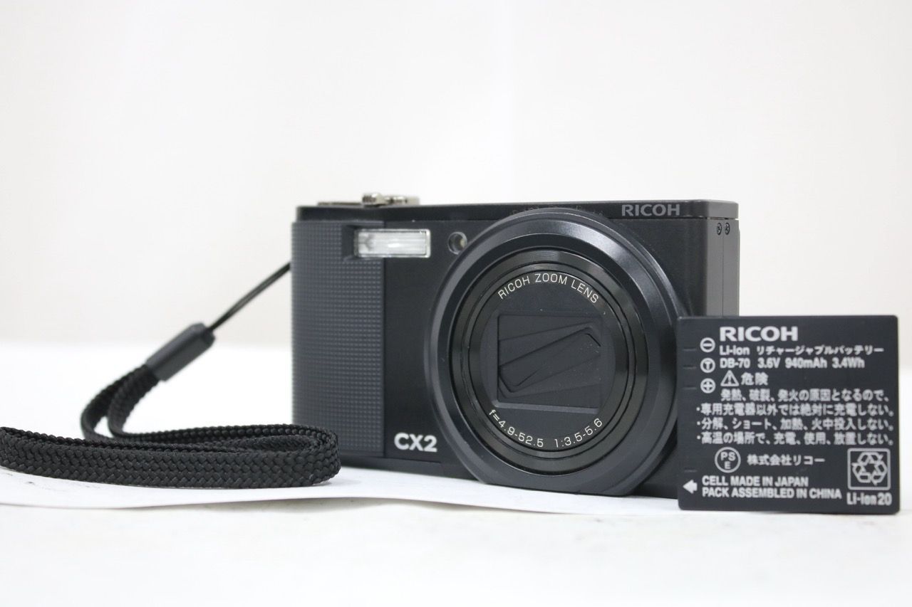 【返品保証】 リコー Ricoh CX2 10.7x ブラック バッテリー付き コンパクトデジタルカメラ e17170 7,189円