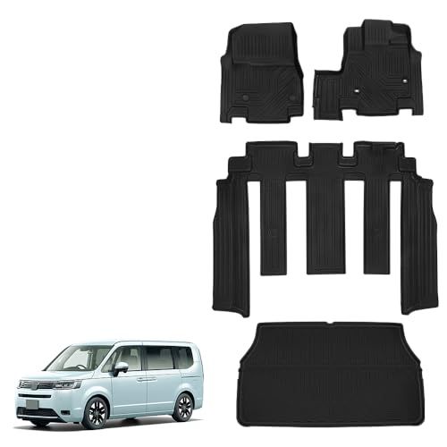 H★新型 ステップワゴン RP6 RP7 RP8 専用 フロアマット+セカンドマット+ラゲッジマット ガソリン車専用 STEPWGN AIR SPADA RP系 6代目 車種専用設計 3D トランクマット TPE素材 カーゴマット 立体構造 防水 滑り防止 ラ