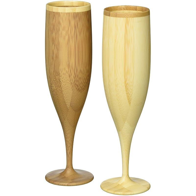 【新品】 RIVERET リヴェレット ベッセル カクテルグラス フルート 110ml ペア セット 竹製 食洗機対応 ホワイト/ブラウン RV-107WB 6,962円
