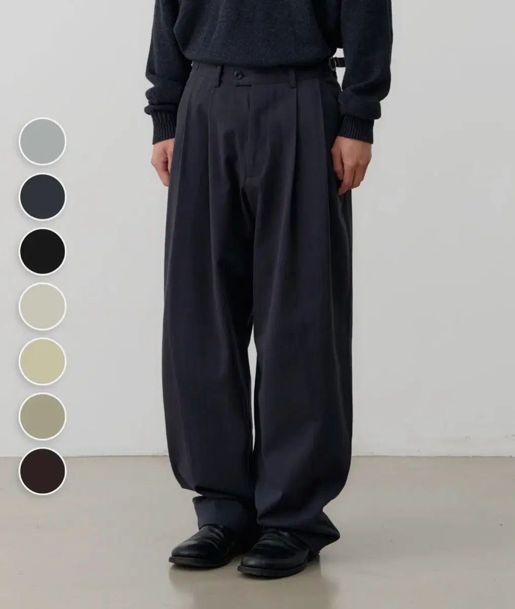 新品NOUN ワイド チノパンツ ブラック